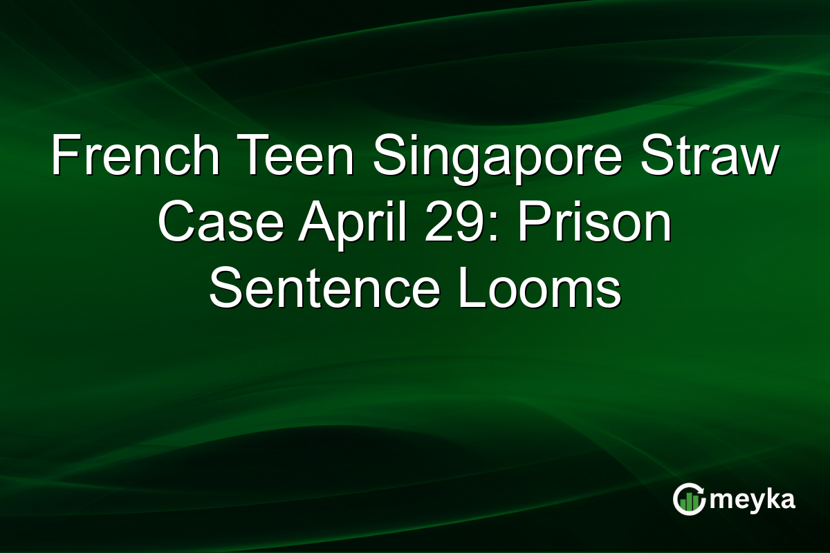 French Teen Singapore Straw Case April 29: Prison Sentence Looms