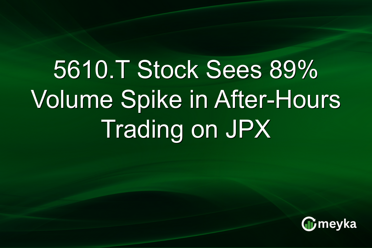 5610.T Stock Sees 89% Volume Spike in After-Hours Trading on JPX