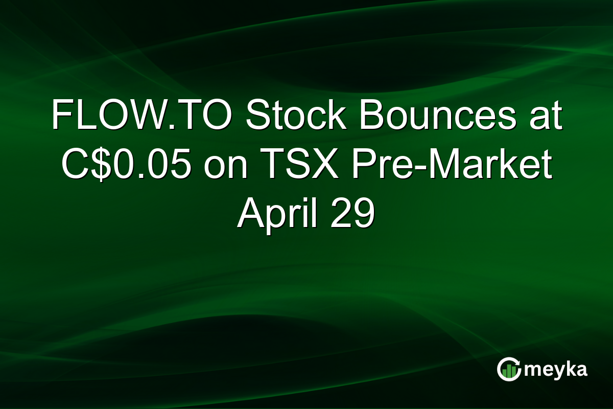 FLOW.TO Stock Bounces at C$0.05 on TSX Pre-Market April 29