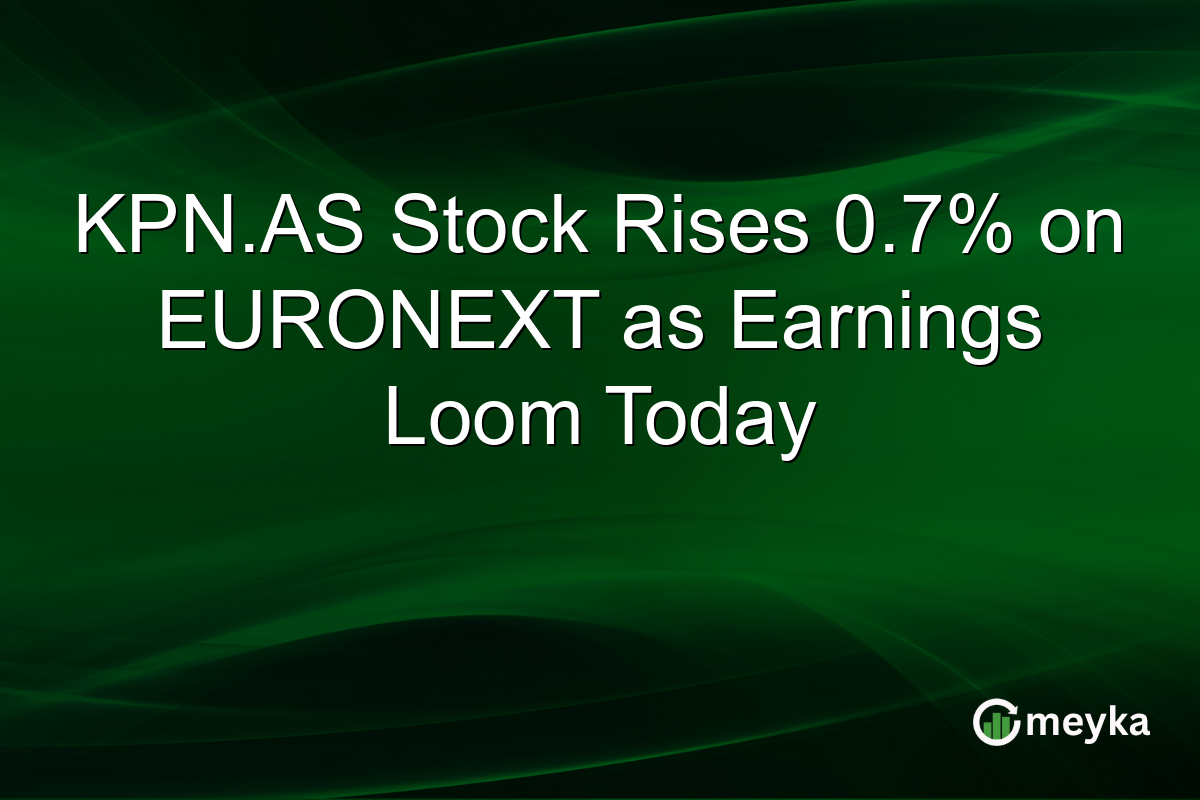 KPN.AS Stock Rises 0.7% on EURONEXT as Earnings Loom Today