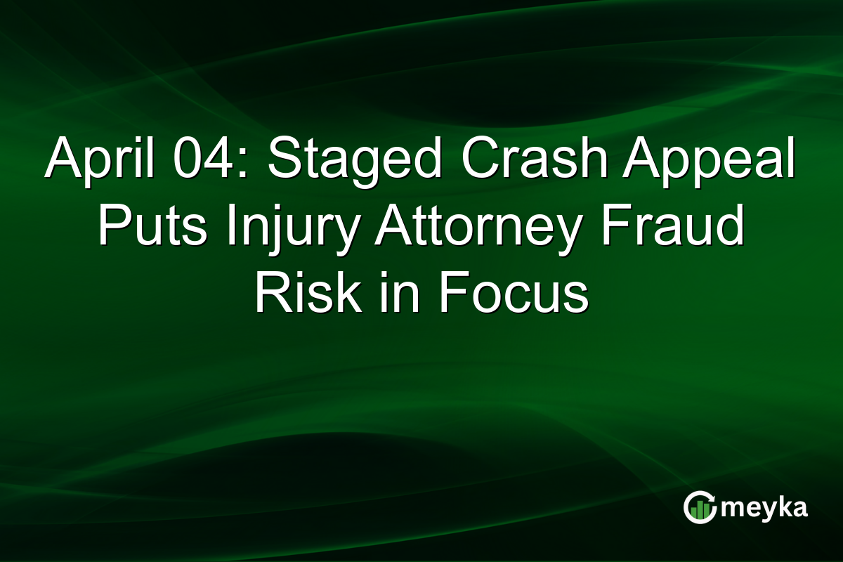April 04: Staged Crash Appeal Puts Injury Attorney Fraud Risk in Focus