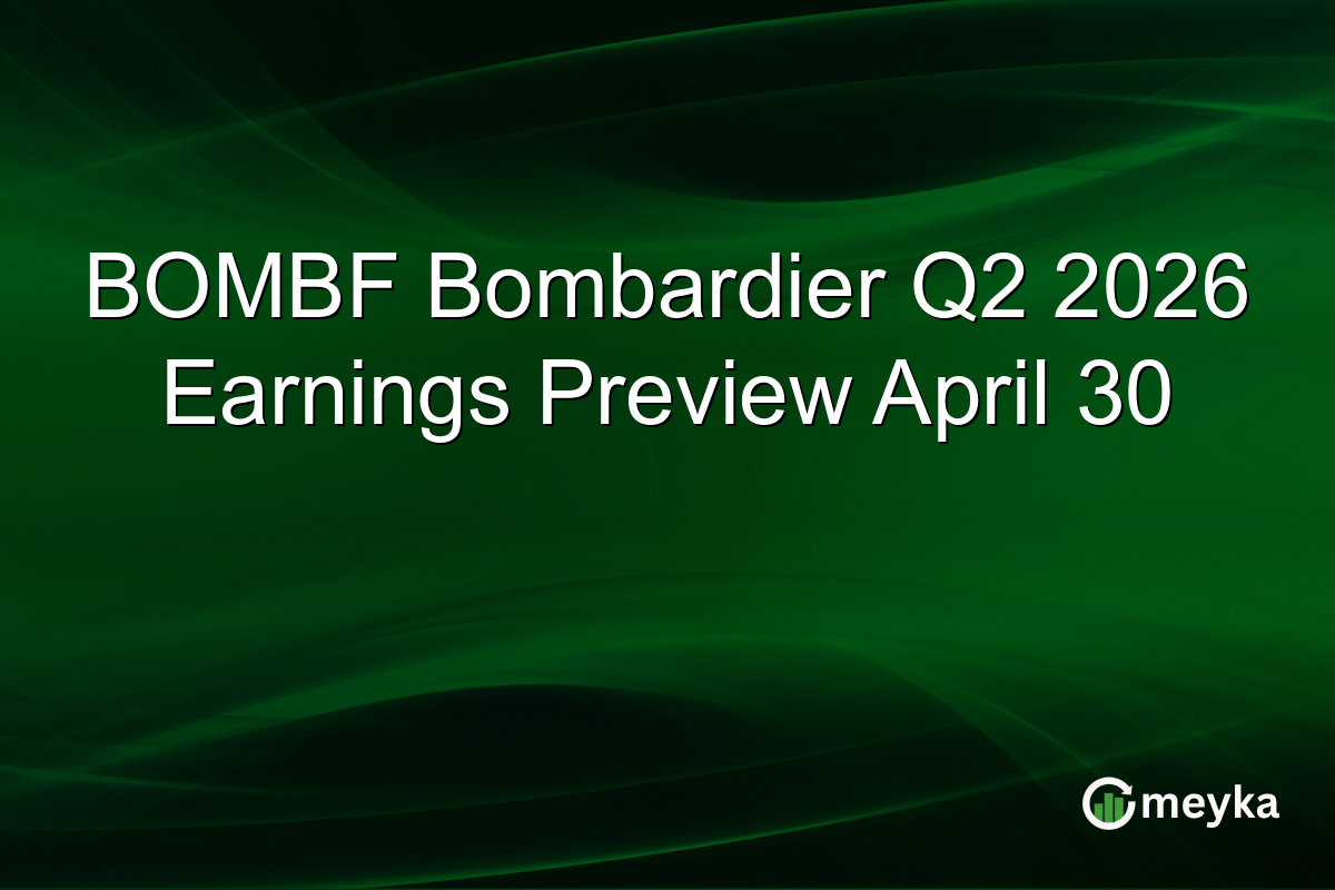 BOMBF Bombardier Q2 2026 Earnings Preview April 30
