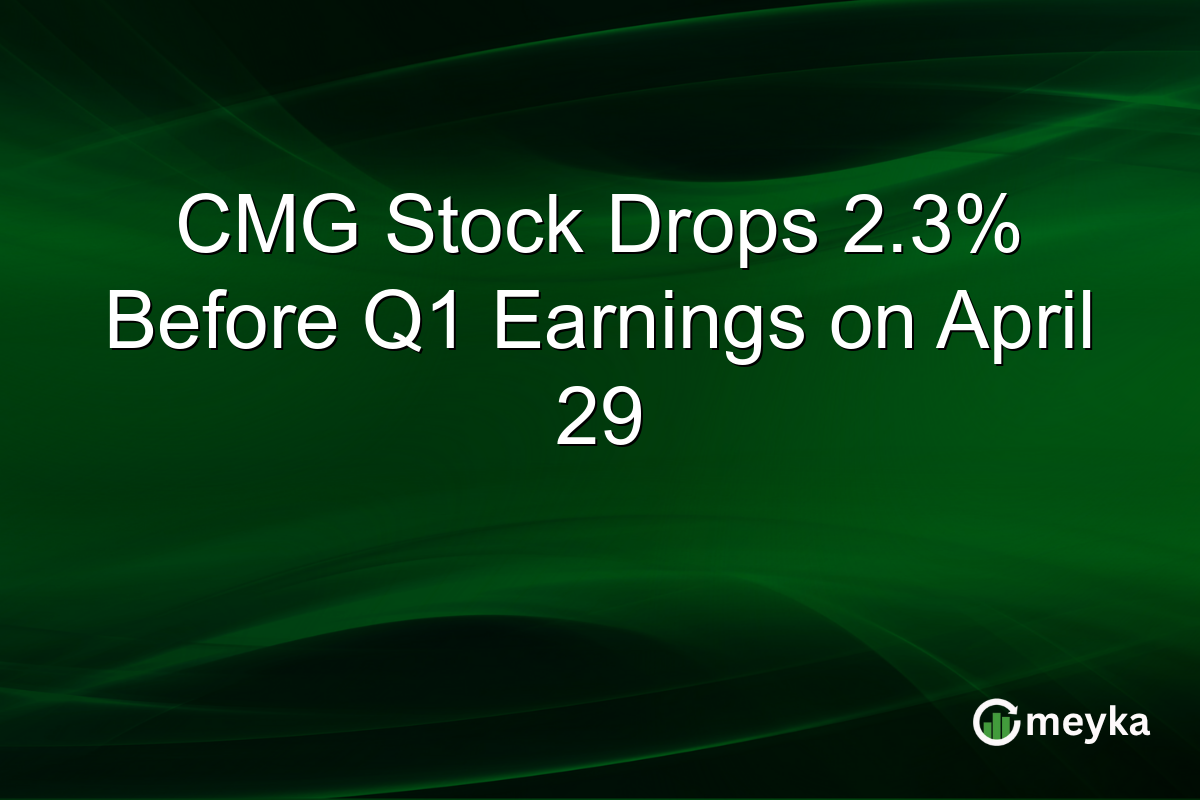 CMG Stock Drops 2.3% Before Q1 Earnings on April 29