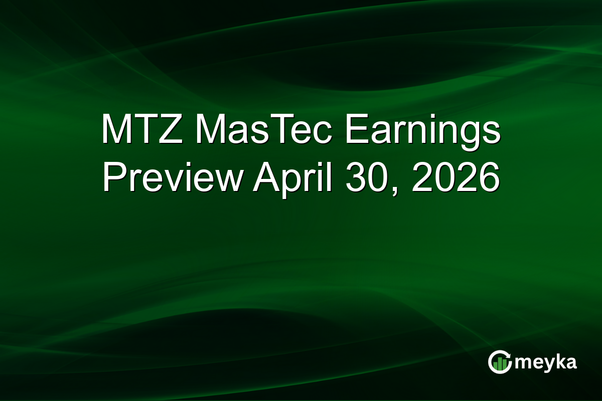 MTZ MasTec Earnings Preview April 30, 2026
