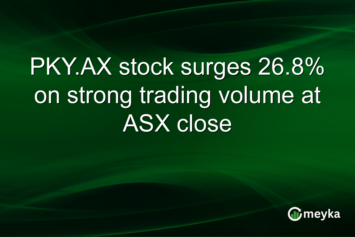 PKY.AX stock surges 26.8% on strong trading volume at ASX close