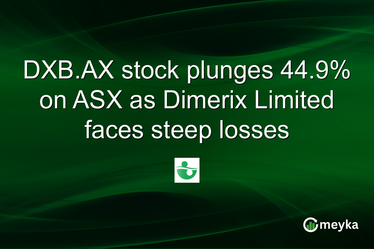 DXB.AX stock plunges 44.9% on ASX as Dimerix Limited faces steep losses