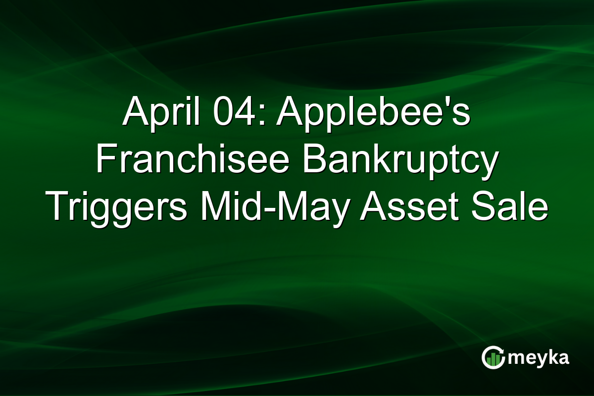 April 04: Applebee’s Franchisee Bankruptcy Triggers Mid-May Asset Sale