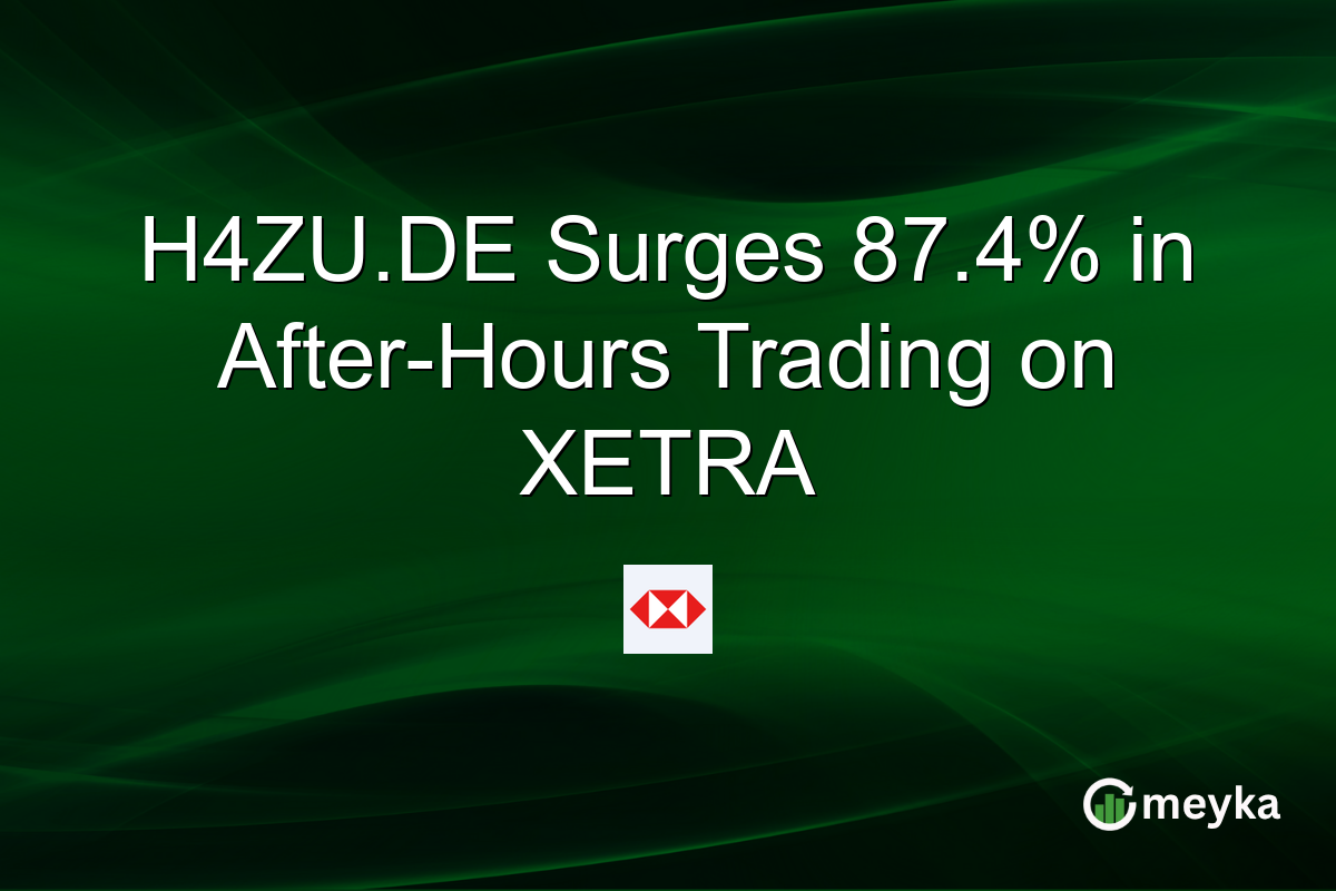 H4ZU.DE Surges 87.4% in After-Hours Trading on XETRA