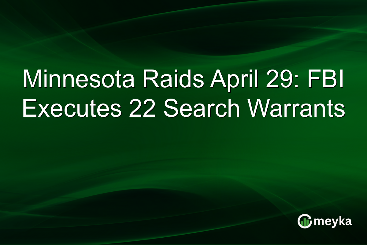 Minnesota Raids April 29: FBI Executes 22 Search Warrants
