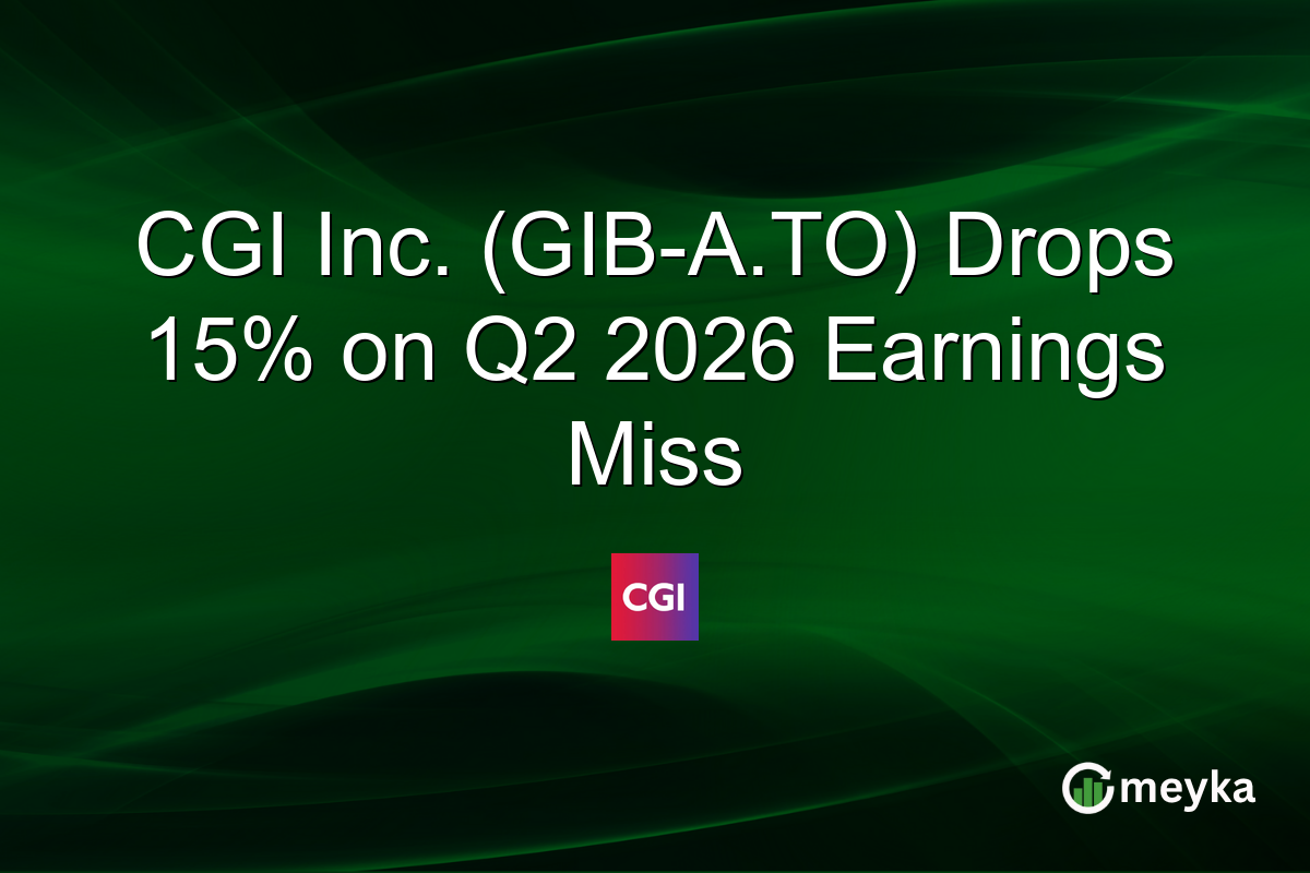 CGI Inc. (GIB-A.TO) Drops 15% on Q2 2026 Earnings Miss