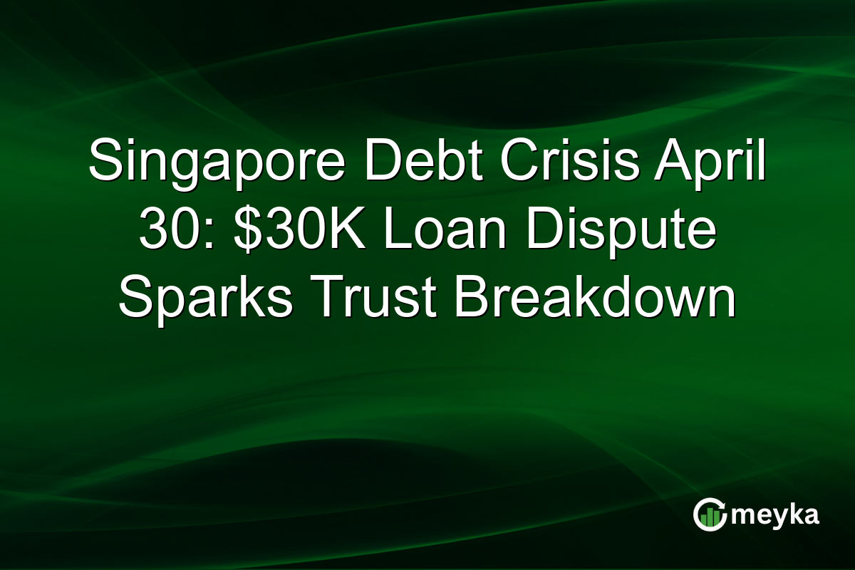 Singapore Debt Crisis April 30: $30K Loan Dispute Sparks Trust Breakdown