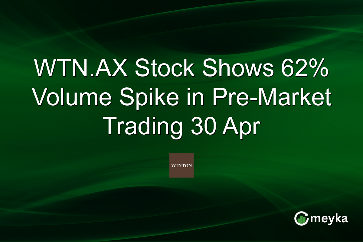 WTN.AX Stock Shows 62% Volume Spike in Pre-Market Trading 30 Apr