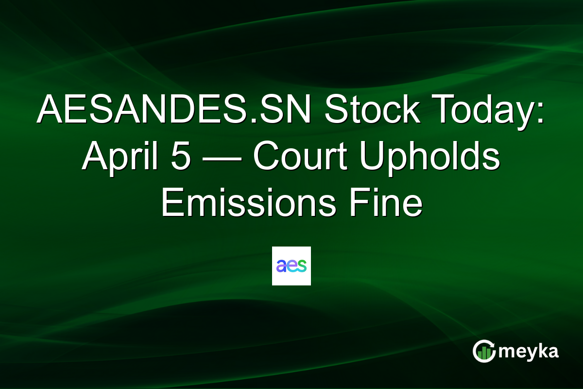 AESANDES.SN Stock Today: April 5 — Court Upholds Emissions Fine