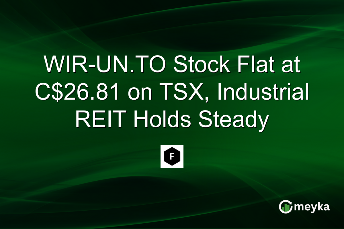 WIR-UN.TO Stock Flat at C$26.81 on TSX, Industrial REIT Holds Steady