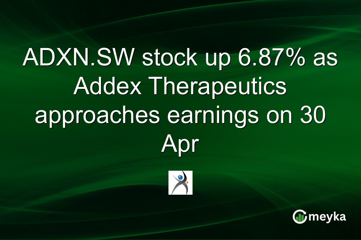 ADXN.SW stock up 6.87% as Addex Therapeutics approaches earnings on 30 Apr