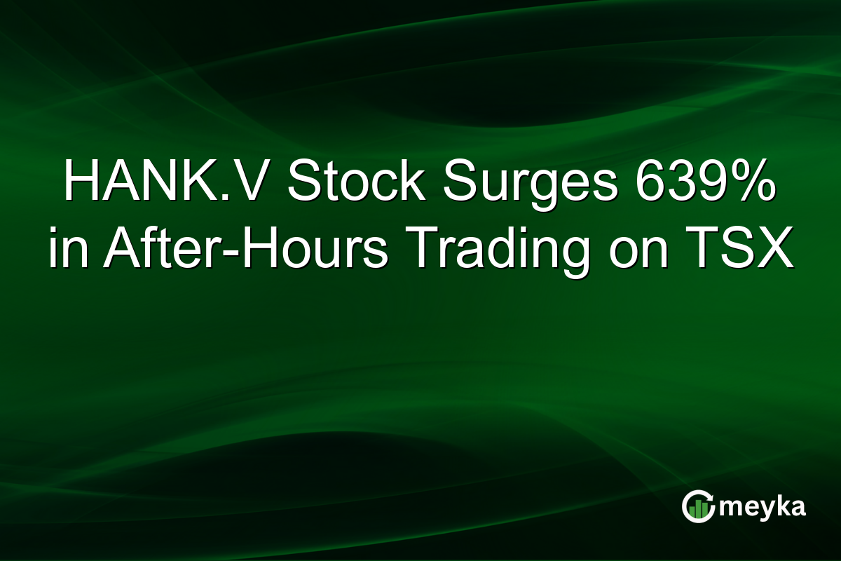 HANK.V Stock Surges 639% in After-Hours Trading on TSX