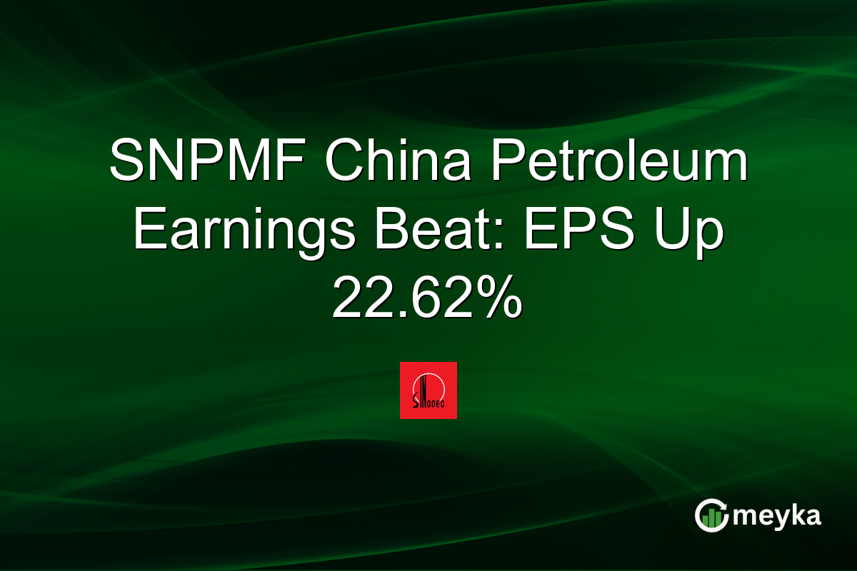 SNPMF China Petroleum Earnings Beat: EPS Up 22.62%