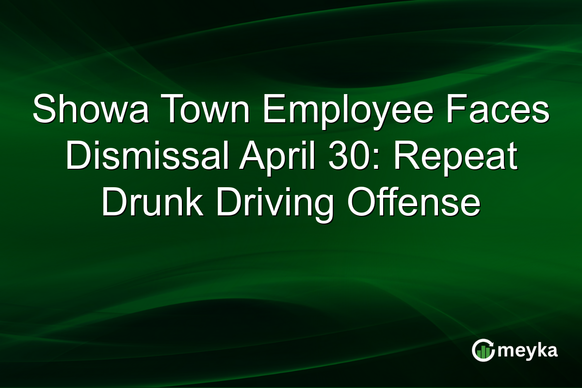 Showa Town Employee Faces Dismissal April 30: Repeat Drunk Driving Offense