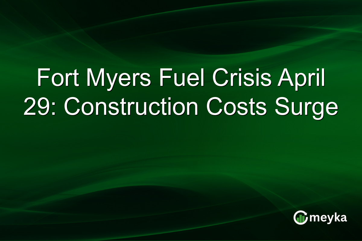 Fort Myers Fuel Crisis April 29: Construction Costs Surge
