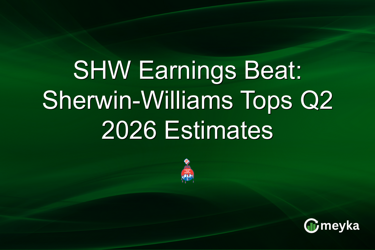 SHW Earnings Beat: Sherwin-Williams Tops Q2 2026 Estimates