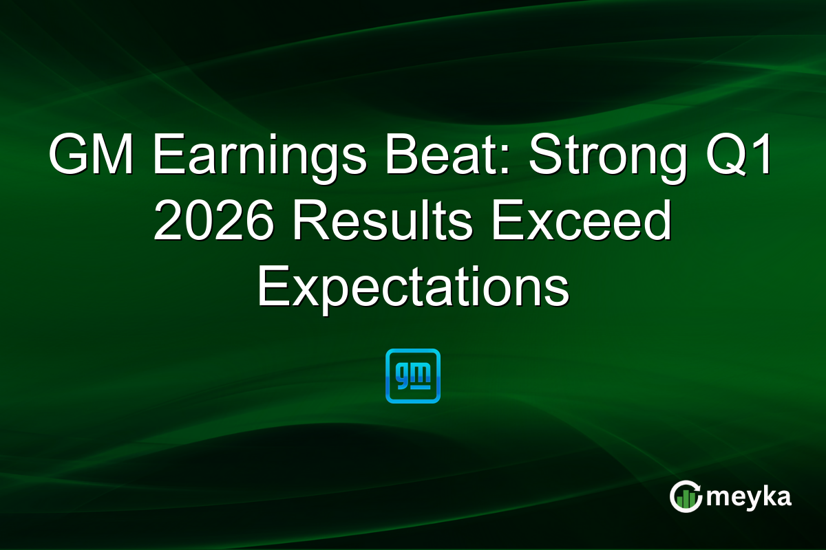GM Earnings Beat: Strong Q1 2026 Results Exceed Expectations