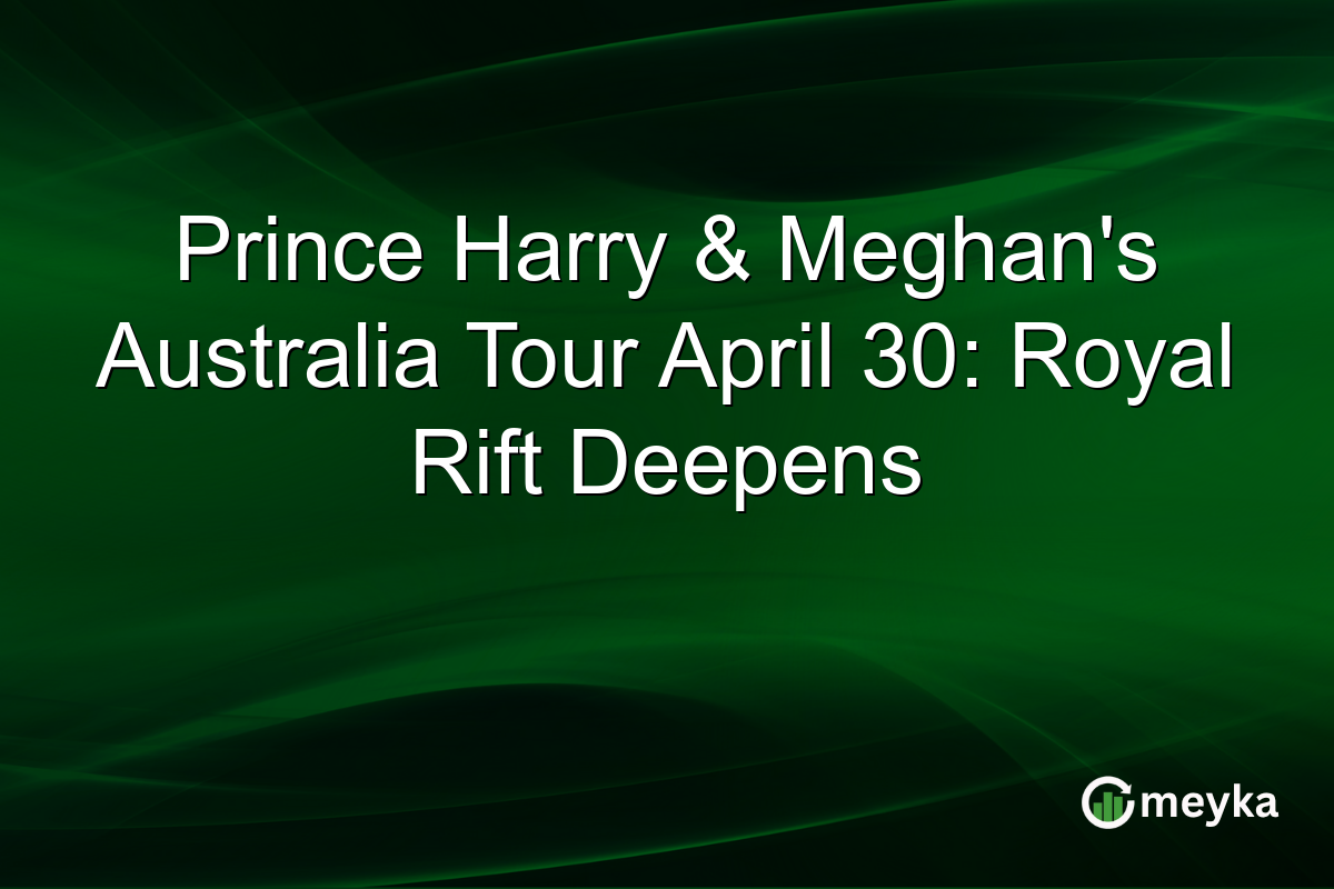 Prince Harry & Meghan’s Australia Tour April 30: Royal Rift Deepens