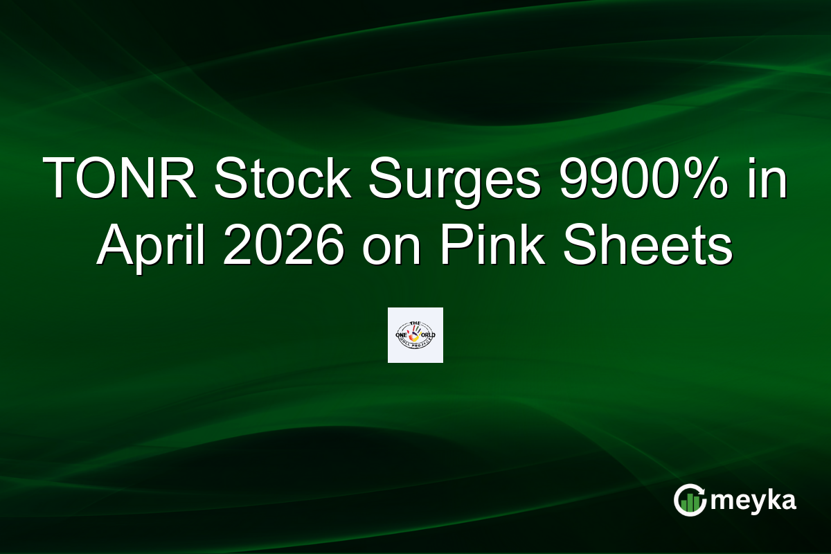 TONR Stock Surges 9900% in April 2026 on Pink Sheets