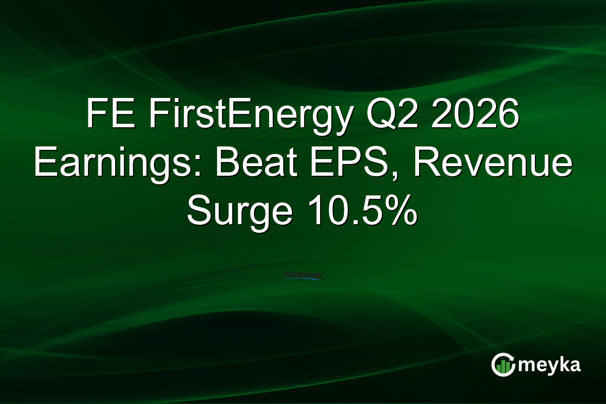 FE FirstEnergy Q2 2026 Earnings: Beat EPS, Revenue Surge 10.5%