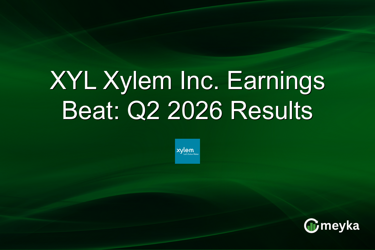 XYL Xylem Inc. Earnings Beat: Q2 2026 Results