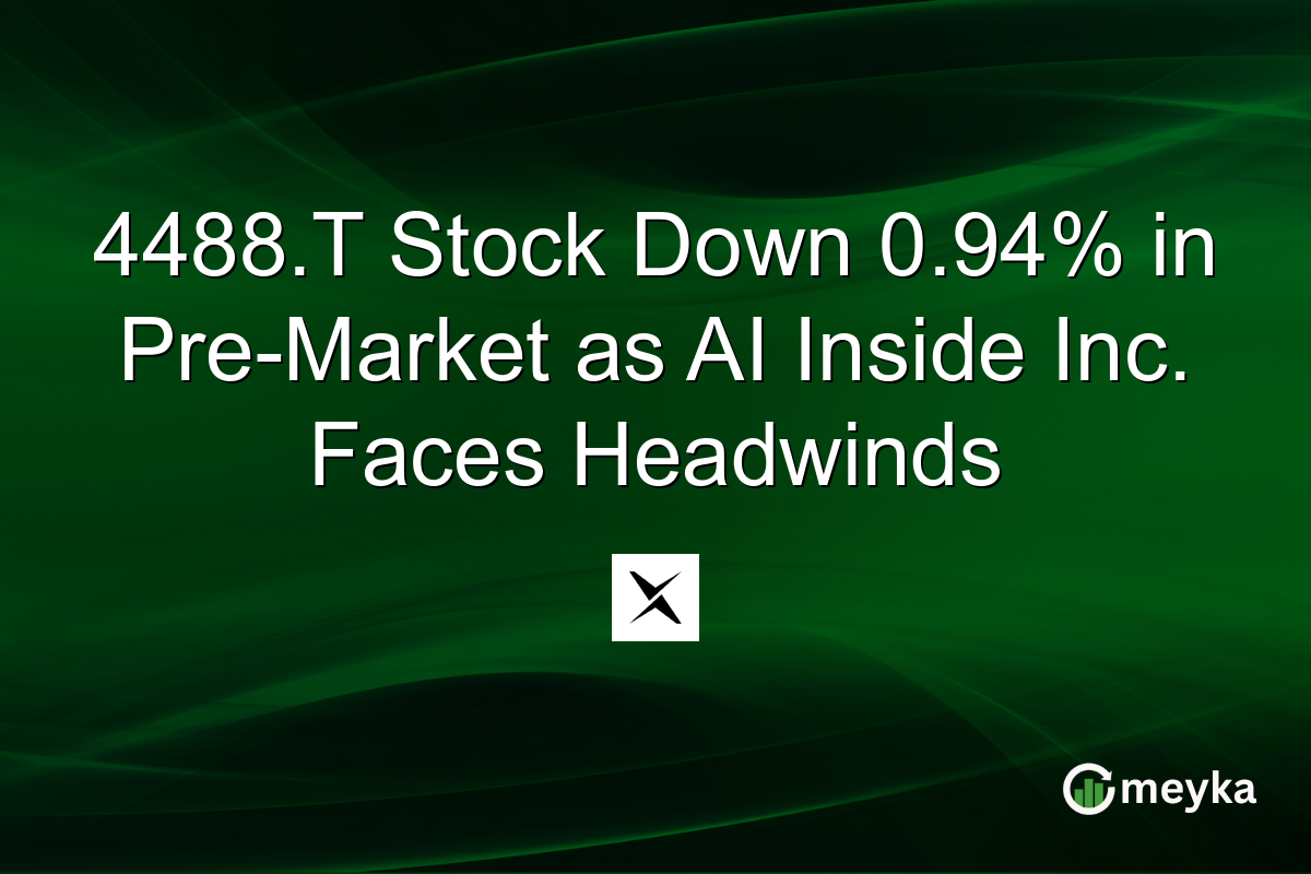 4488.T Stock Down 0.94% in Pre-Market as AI Inside Inc. Faces Headwinds
