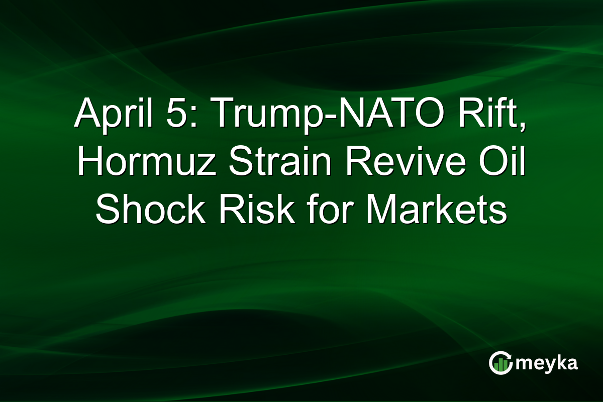 April 5: Trump-NATO Rift, Hormuz Strain Revive Oil Shock Risk for Markets