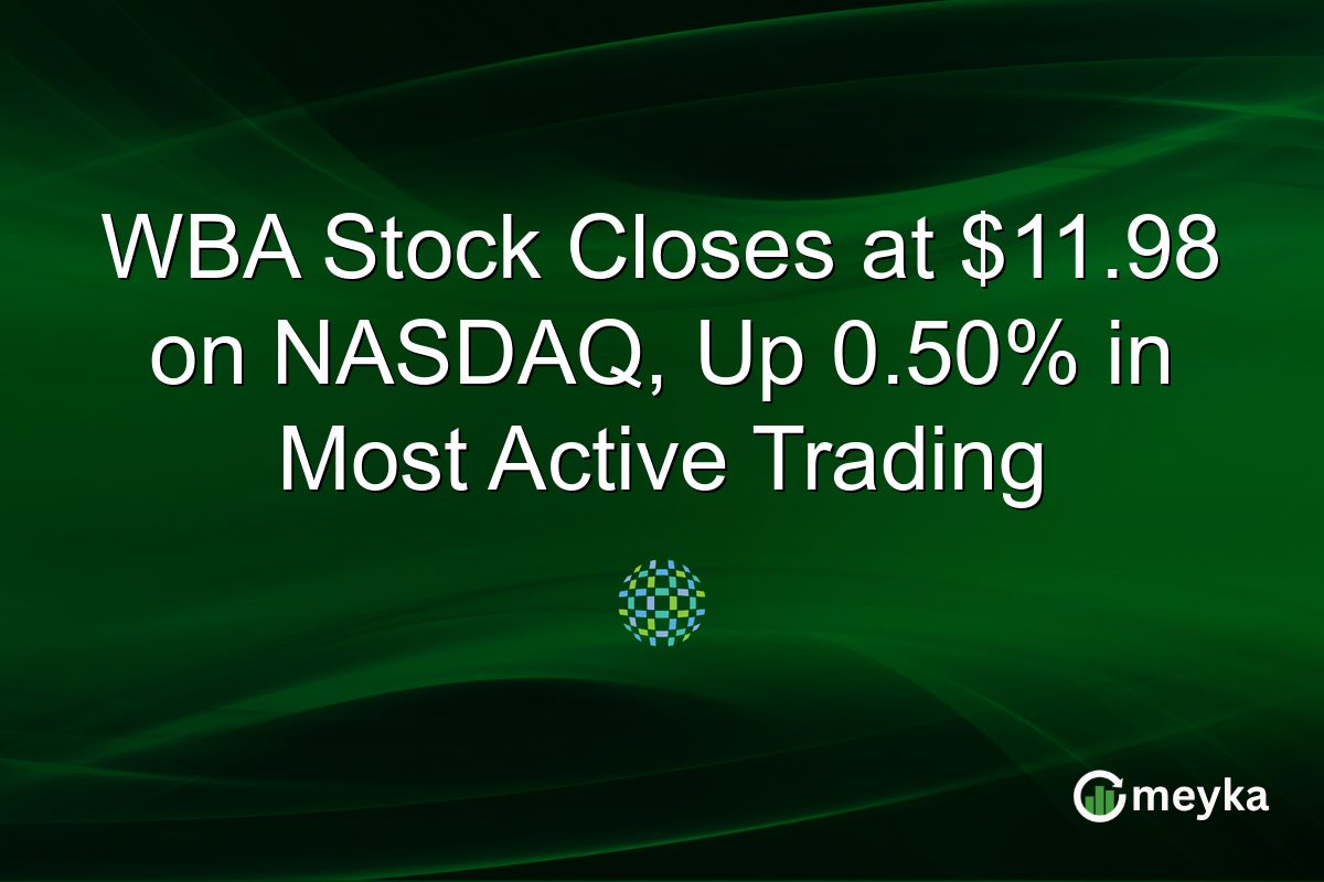 WBA Stock Closes at $11.98 on NASDAQ, Up 0.50% in Most Active Trading