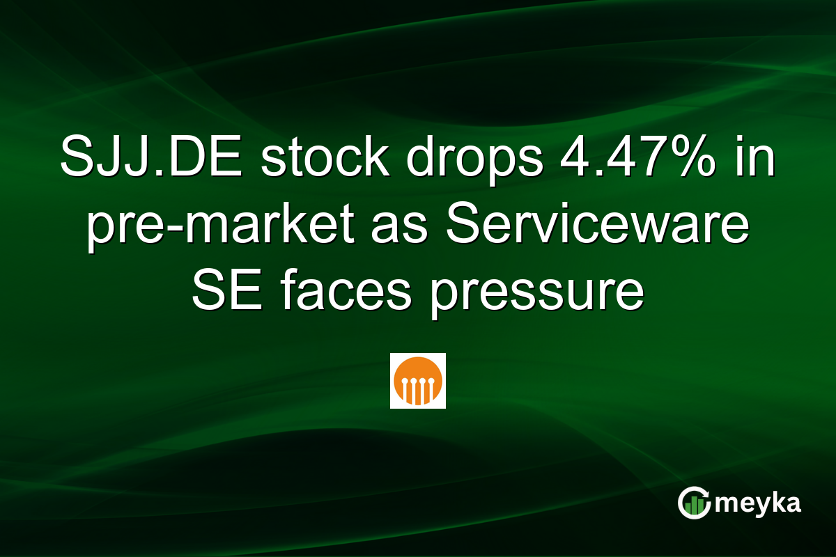SJJ.DE stock drops 4.47% in pre-market as Serviceware SE faces pressure