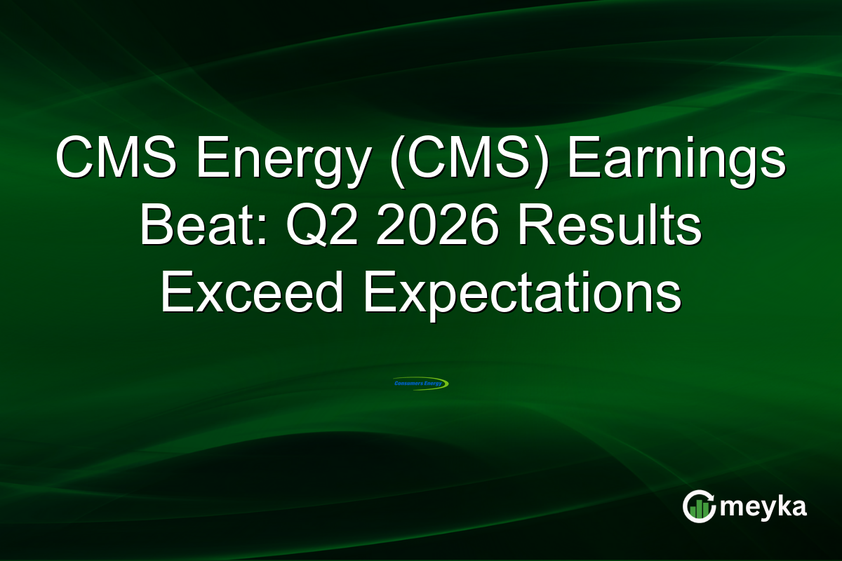CMS Energy (CMS) Earnings Beat: Q2 2026 Results Exceed Expectations