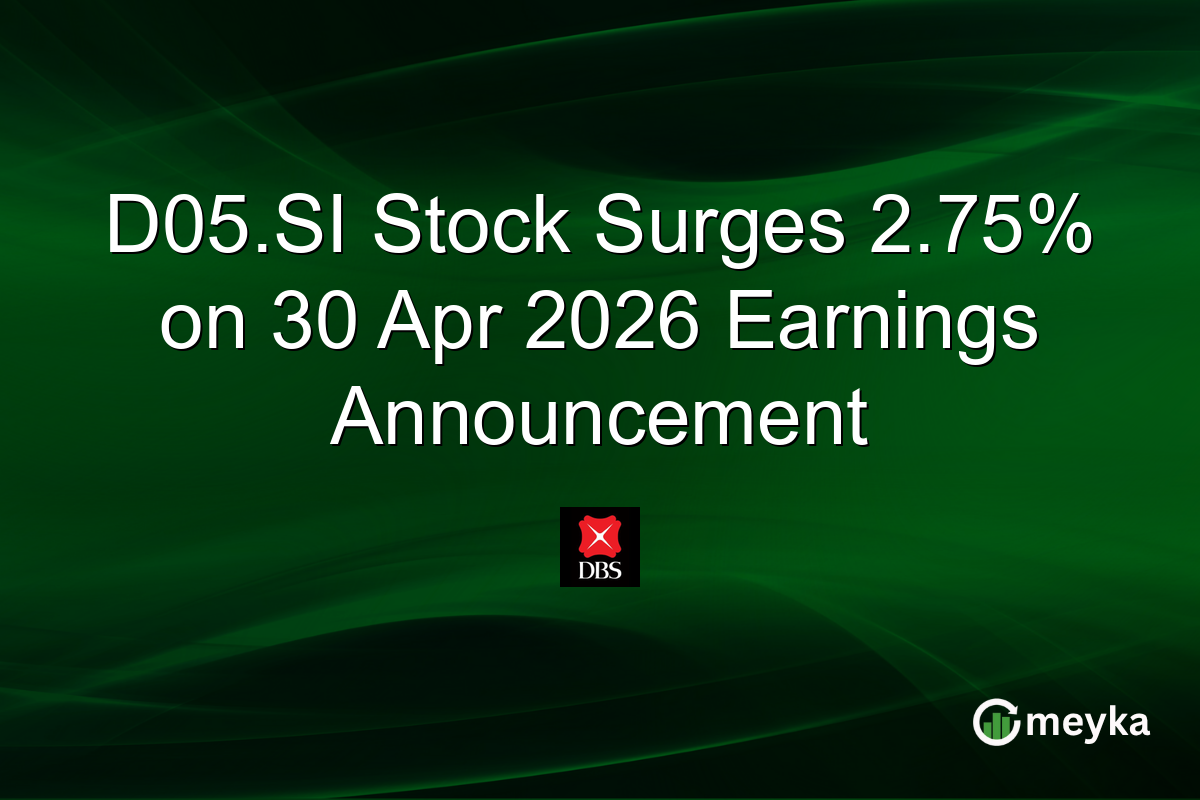 D05.SI Stock Surges 2.75% on 30 Apr 2026 Earnings Announcement