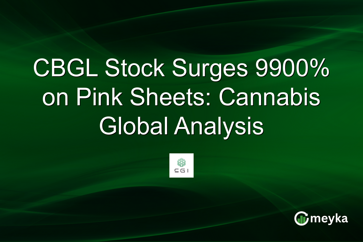 CBGL Stock Surges 9900% on Pink Sheets: Cannabis Global Analysis
