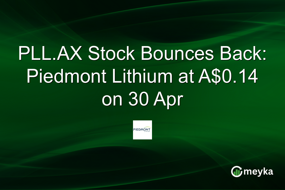 PLL.AX Stock Bounces Back: Piedmont Lithium at A$0.14 on 30 Apr