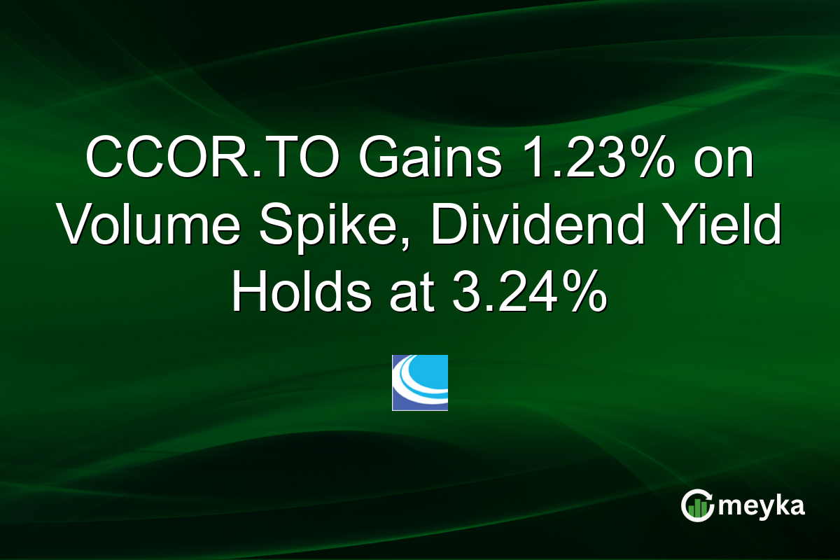 CCOR.TO Gains 1.23% on Volume Spike, Dividend Yield Holds at 3.24%
