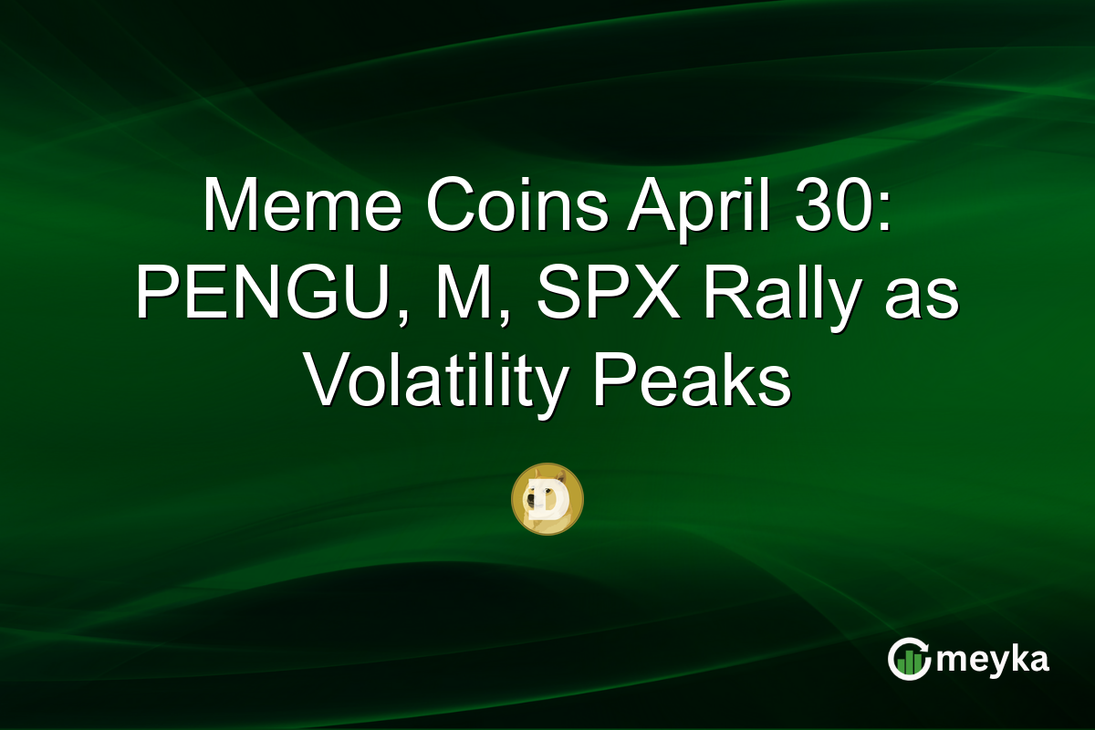 Meme Coins April 30: PENGU, M, SPX Rally as Volatility Peaks
