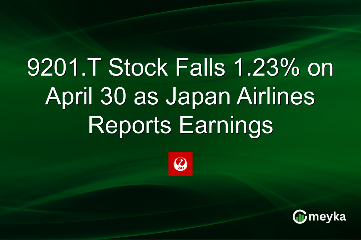 9201.T Stock Falls 1.23% on April 30 as Japan Airlines Reports Earnings