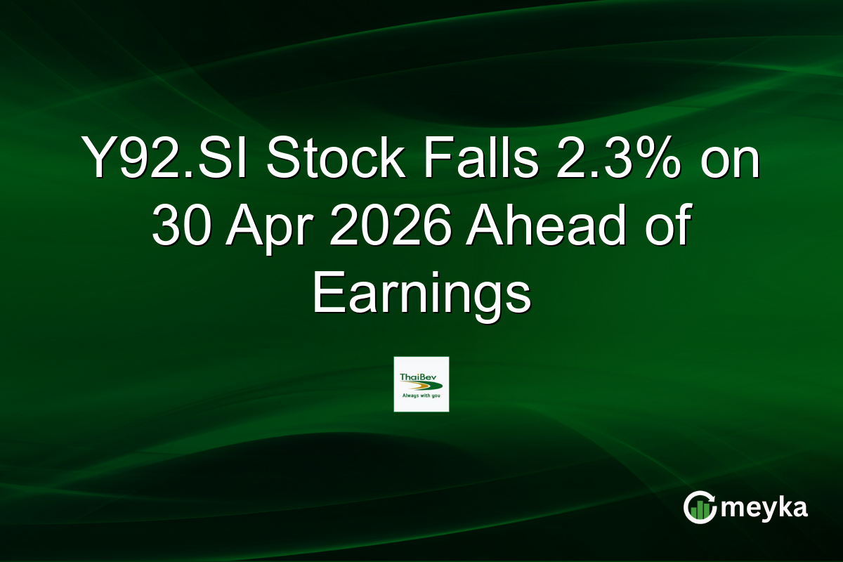 Y92.SI Stock Falls 2.3% on 30 Apr 2026 Ahead of Earnings