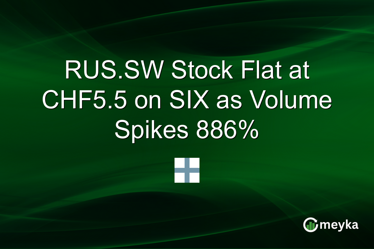 RUS.SW Stock Flat at CHF5.5 on SIX as Volume Spikes 886%