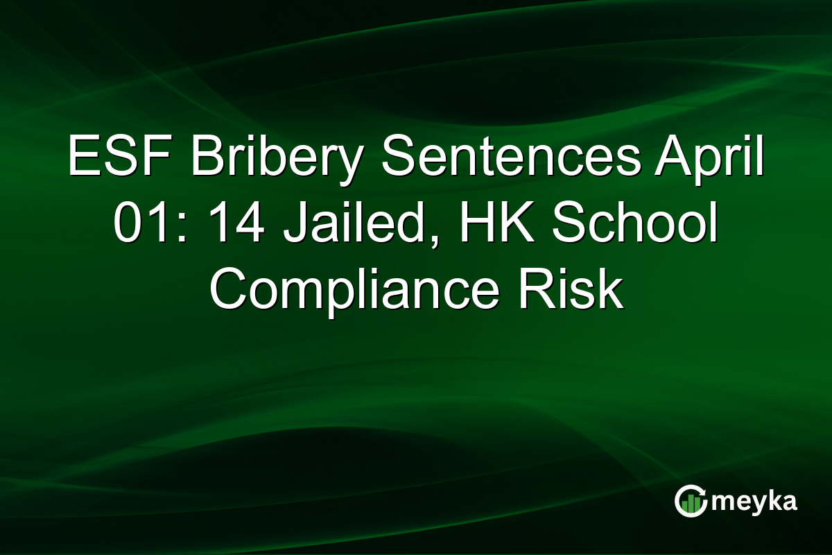 ESF Bribery Sentences April 01: 14 Jailed, HK School Compliance Risk