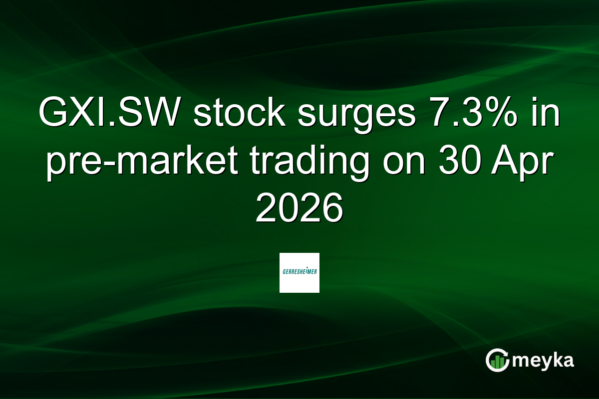 GXI.SW stock surges 7.3% in pre-market trading on 30 Apr 2026
