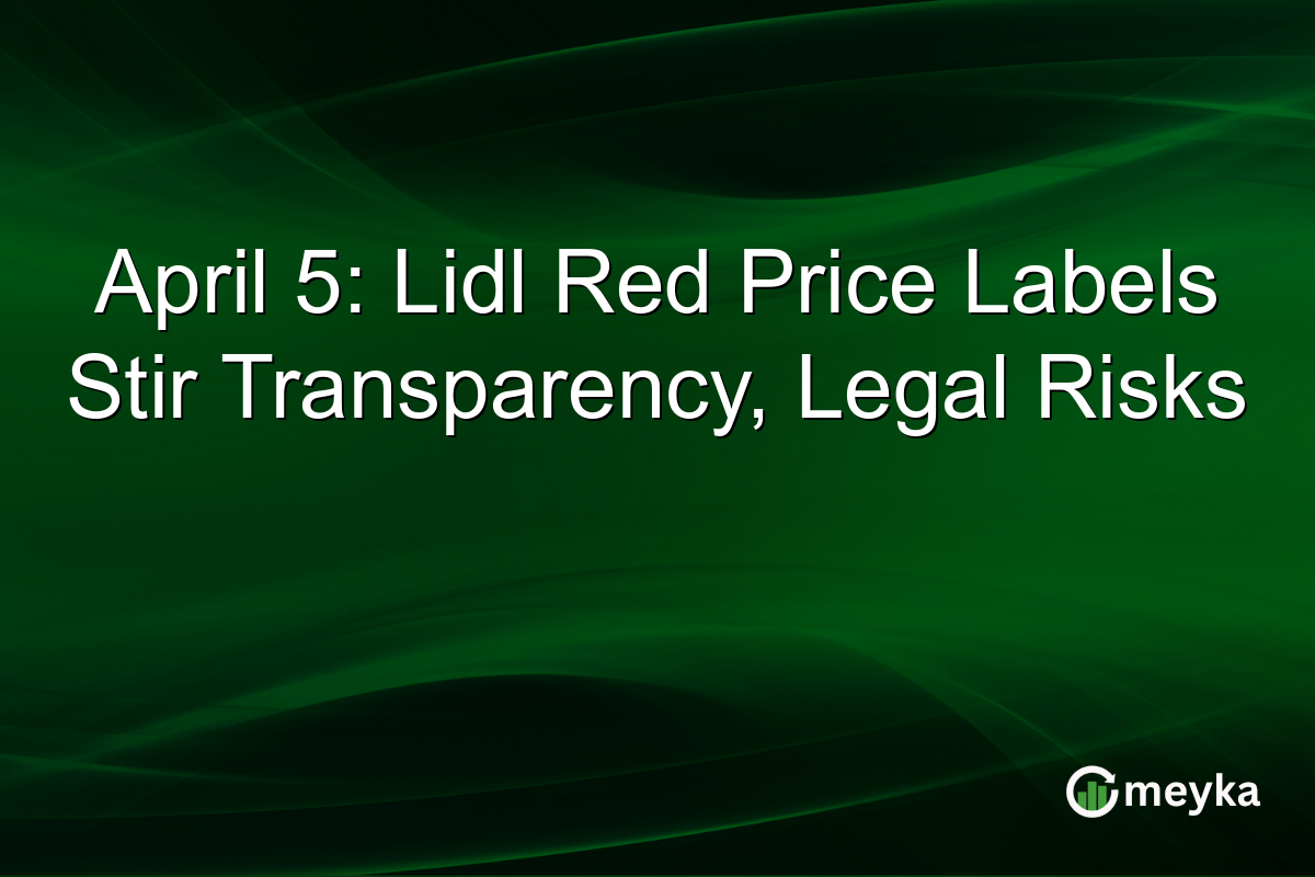 April 5: Lidl Red Price Labels Stir Transparency, Legal Risks
