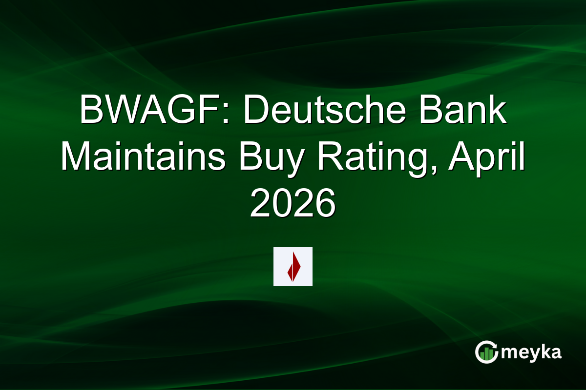 BWAGF: Deutsche Bank Maintains Buy Rating, April 2026
