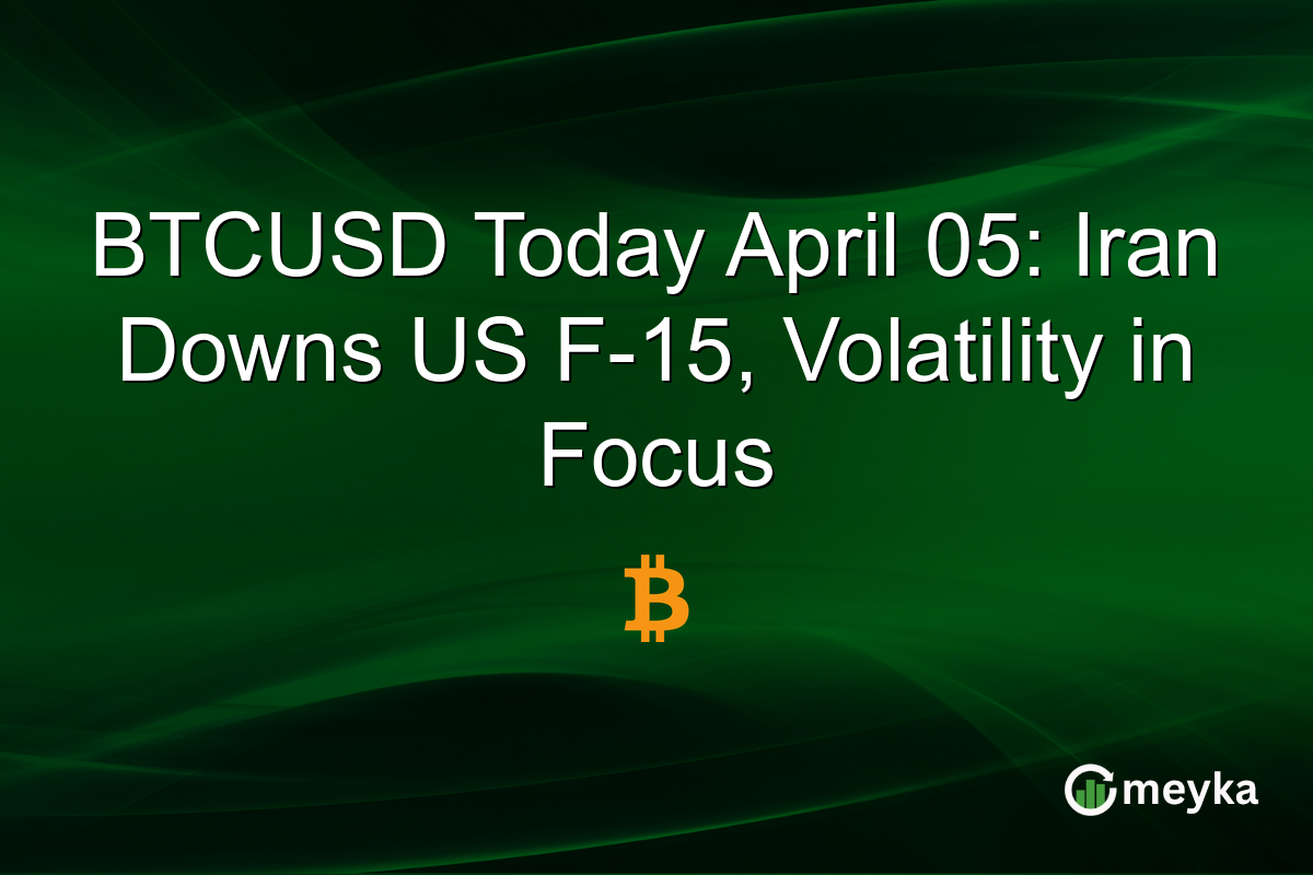 BTCUSD Today April 05: Iran Downs US F-15, Volatility in Focus