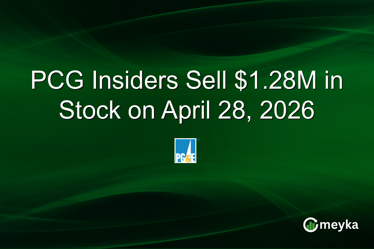 PCG Insiders Sell $1.28M in Stock on April 28, 2026