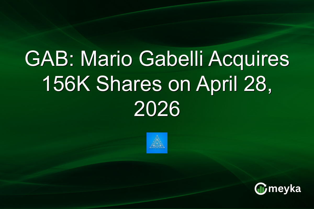 GAB: Mario Gabelli Acquires 156K Shares on April 28, 2026