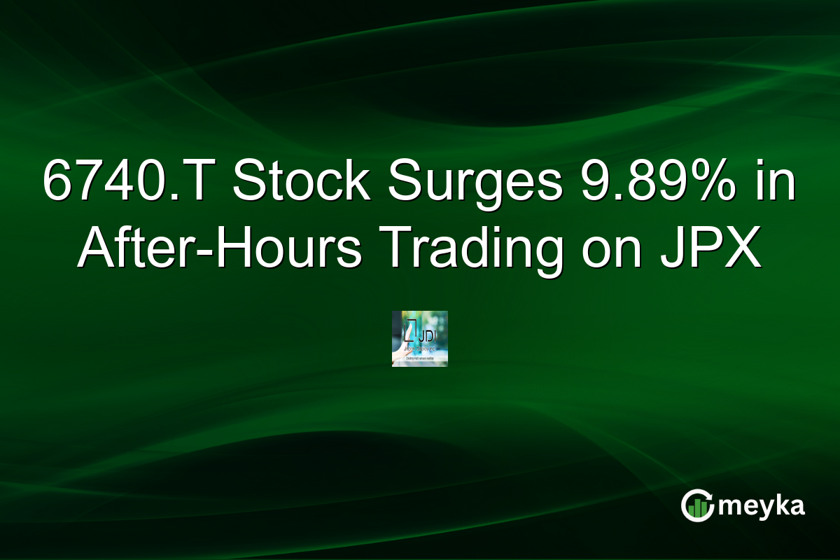 6740.T Stock Surges 9.89% in After-Hours Trading on JPX